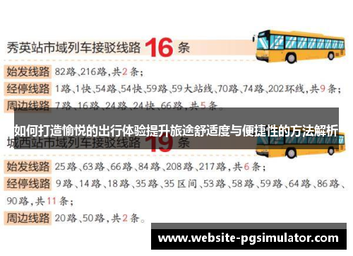 如何打造愉悦的出行体验提升旅途舒适度与便捷性的方法解析