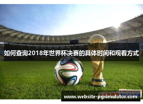 如何查询2018年世界杯决赛的具体时间和观看方式